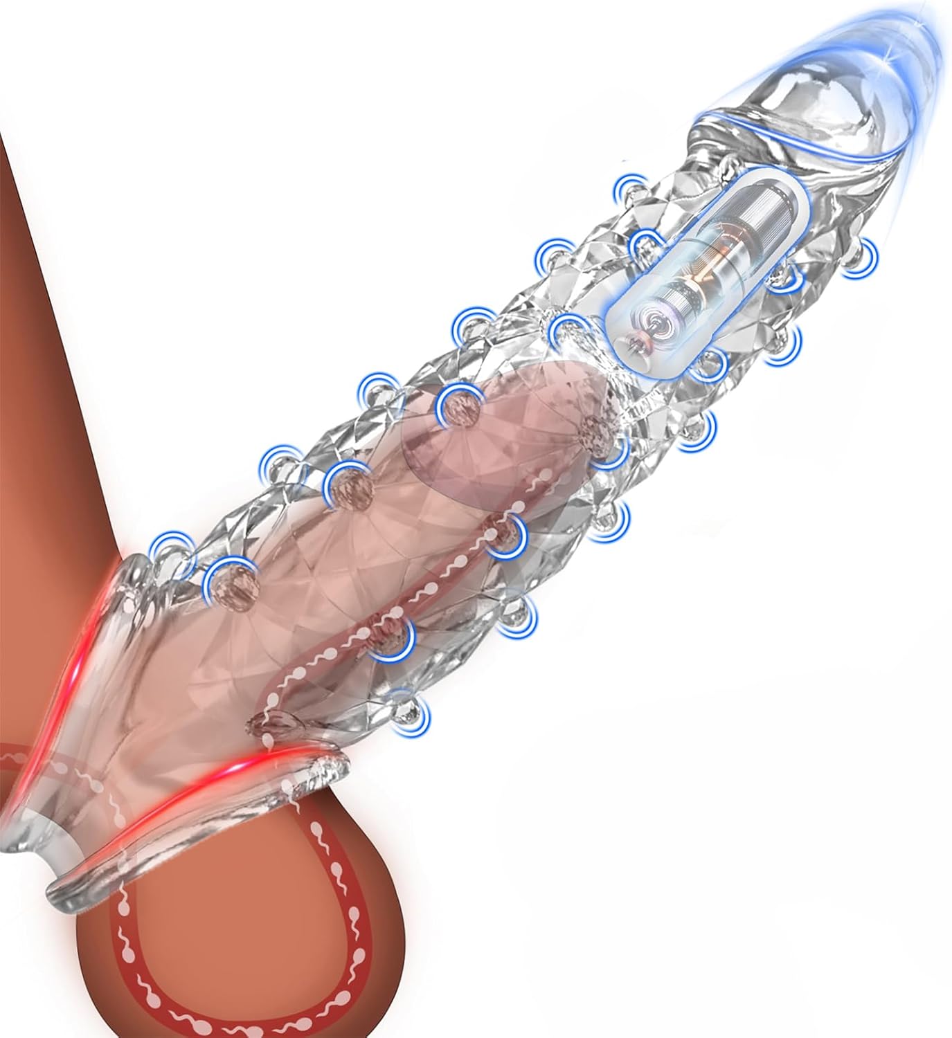 Powerful. Dynamic. Intense. ✨ Advanced Vibrating Crystal Sleeve