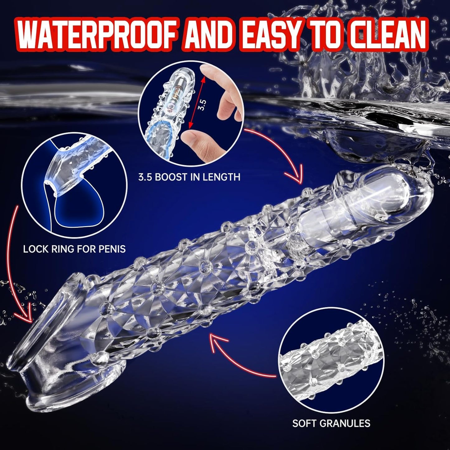 Powerful. Dynamic. Intense. ✨ Advanced Vibrating Crystal Sleeve